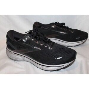 Women's Brooks Ghost 15 Running Athletic Sneaker Black Gray sz 11 WIDE NIB